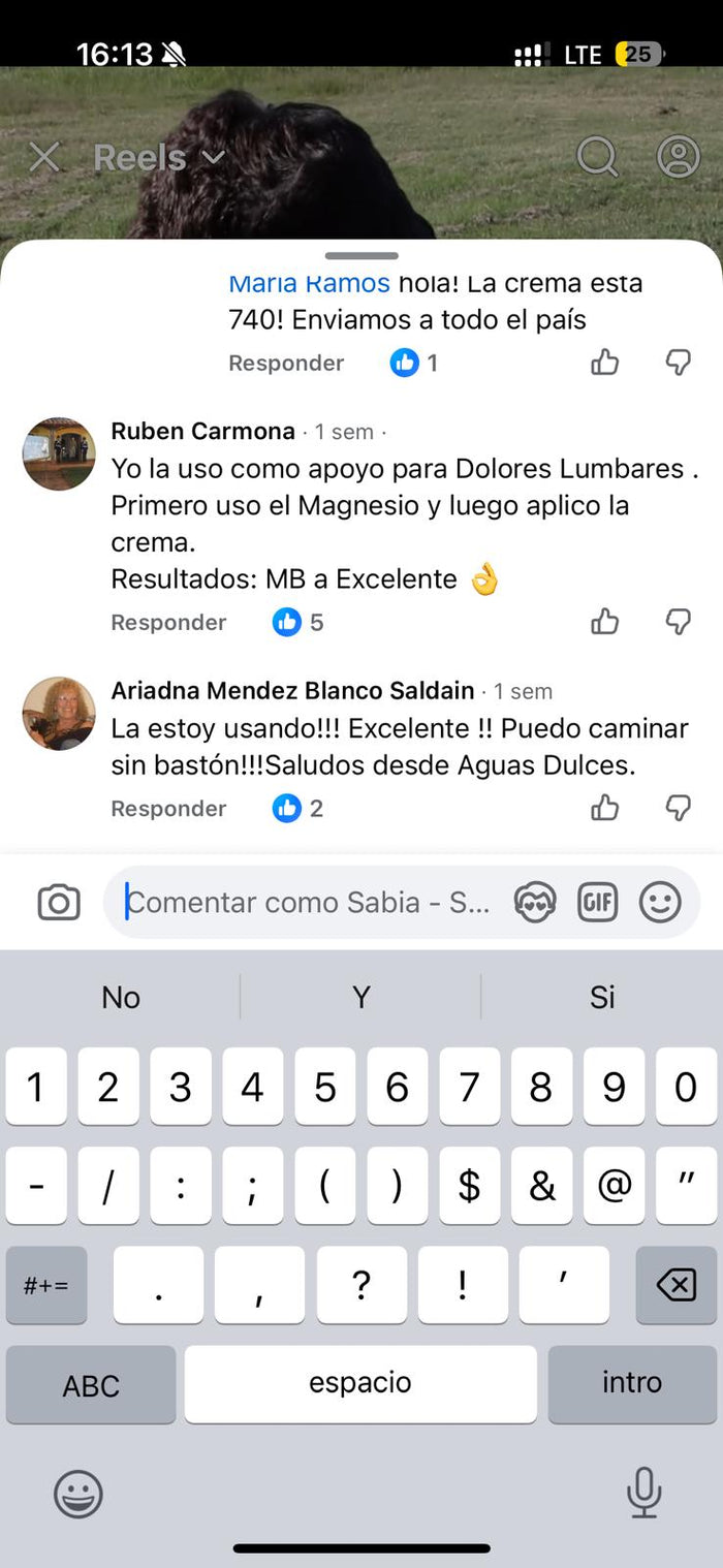 Reseña de cliente sobre alivio de dolores