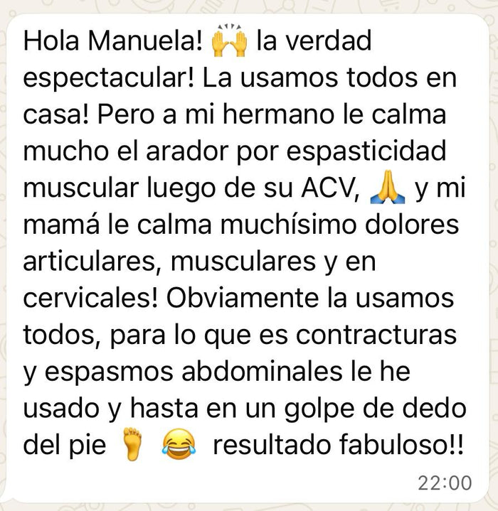 Reseña de cliente sobre alivio de dolores