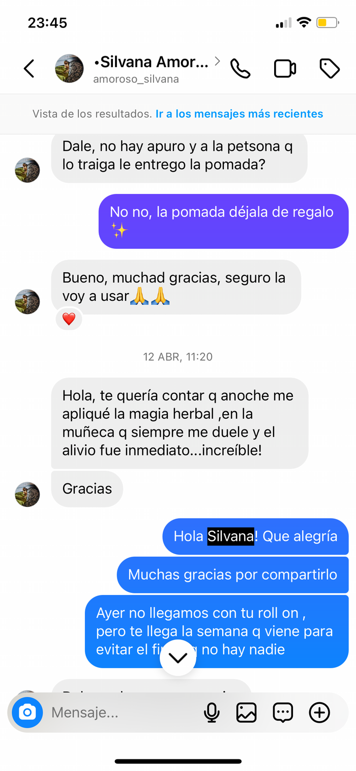 Reseña de cliente sobre Crema Magia Herbal