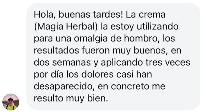 Reseña de cliente sobre Crema Magia Herbal