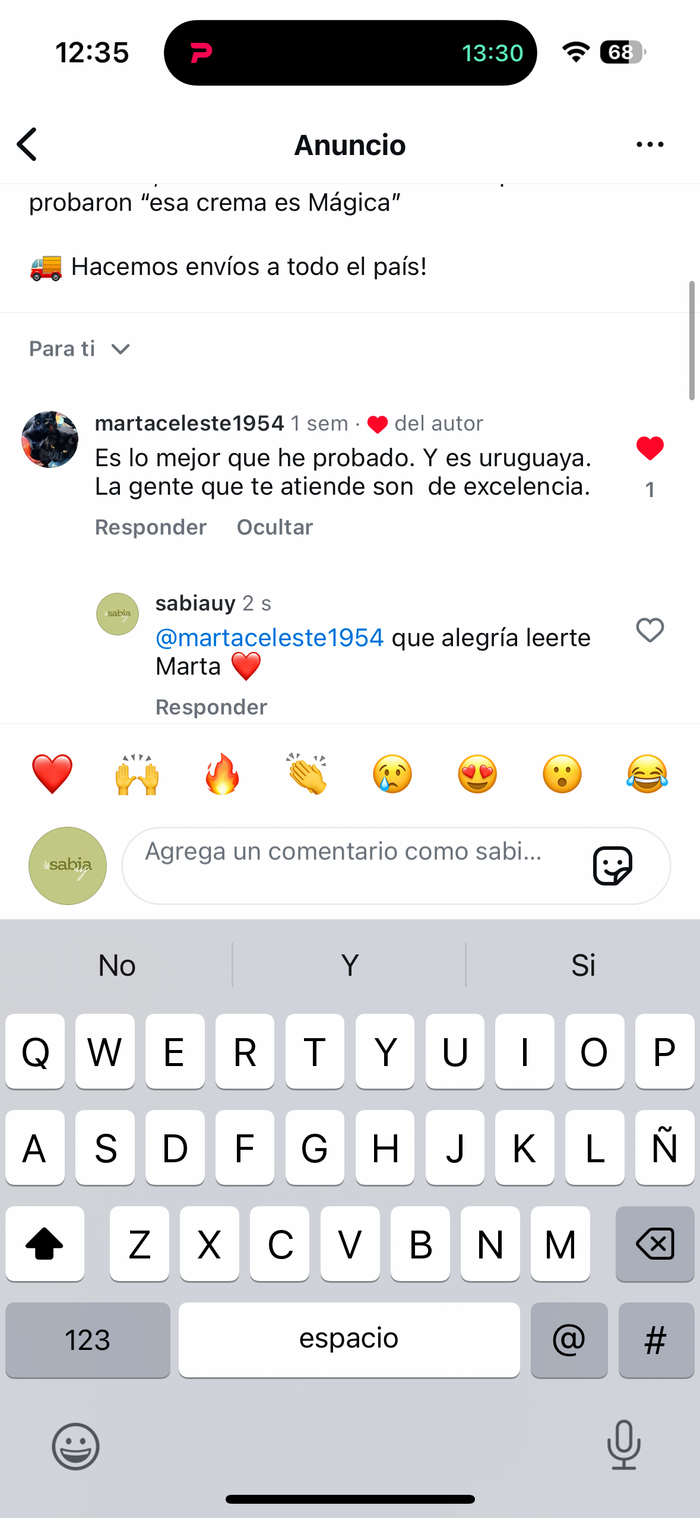 Reseña de cliente sobre Crema Magia Herbal