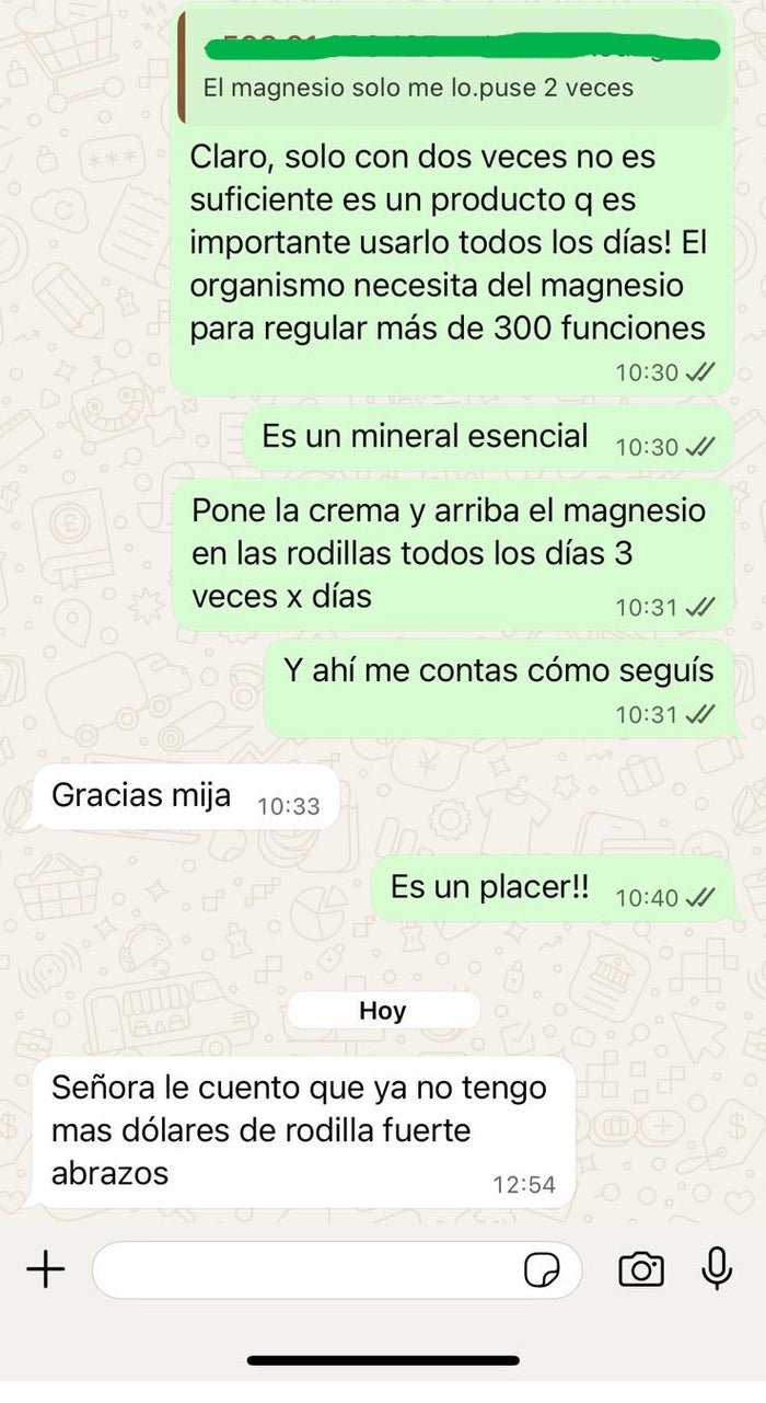 Reseña de cliente sobre alivio de rodillas