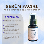 Sérum Facial Hidratante ~ Ácido Hialurónico y Niacinamida