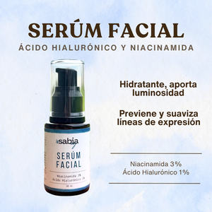 Sérum Facial Hidratante ~ Ácido Hialurónico y Niacinamida