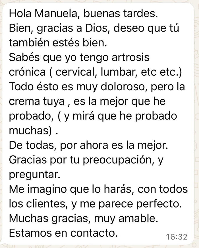 Reseña de cliente sobre alivio de dolores