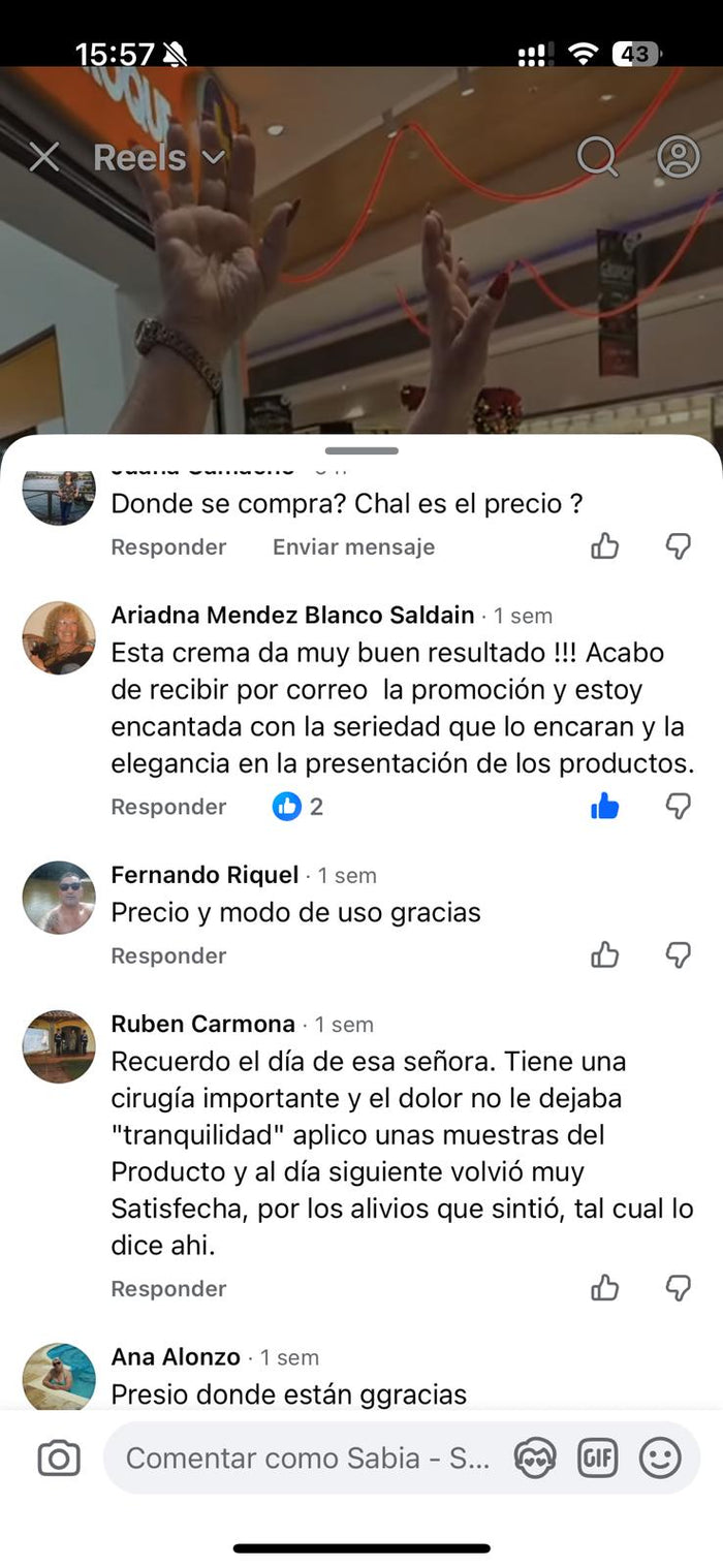 Reseña de cliente sobre alivio de dolores