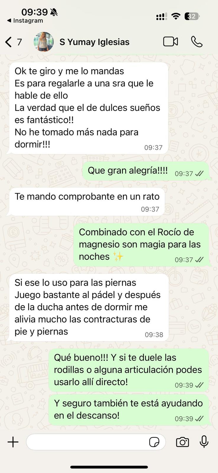 Reseña de cliente sobre productos de descanso