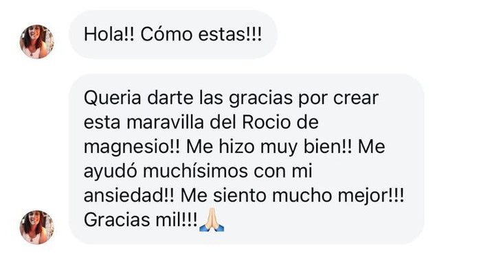 Reseña de cliente sobre Rocio de Magnesio